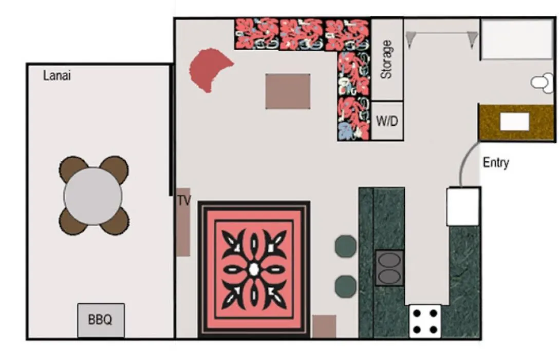 9b Ekahi Village-studio Bath, Garden View - 1 Minute Stroll To Beach! Appart hôtel Wailea (Maui)