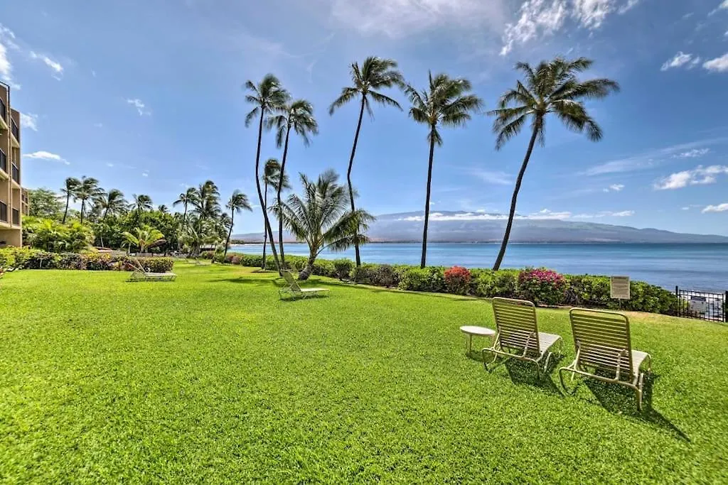 Stunning Maui Direct Ocean Front On The Beach, Walk To From Condo, Watch Turtles, Whales, Ac In Ocean View Pool And Appartement