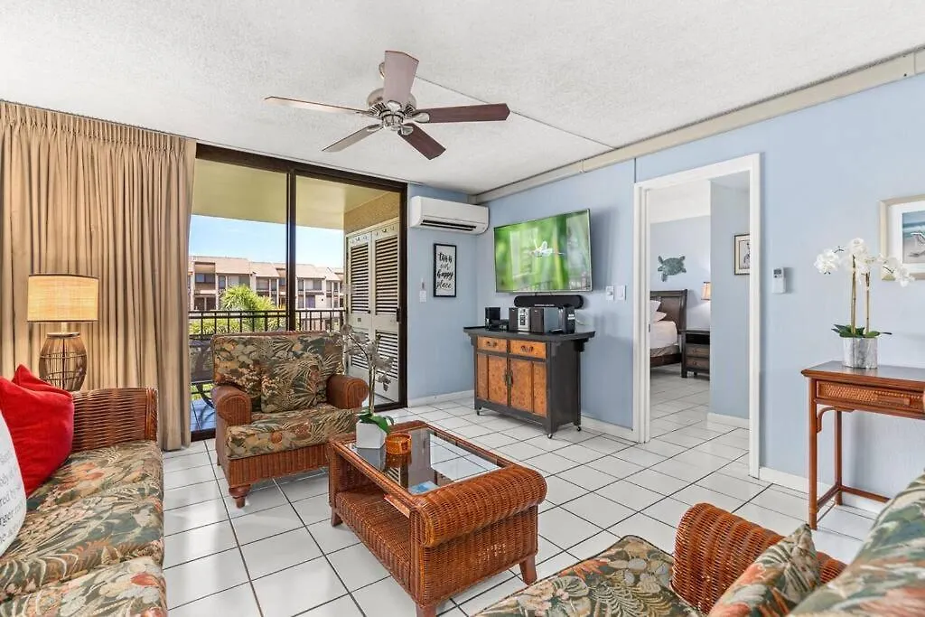 Rear Ocean View 2 Bedroom Single Level At Kamaole Sands 9-305
