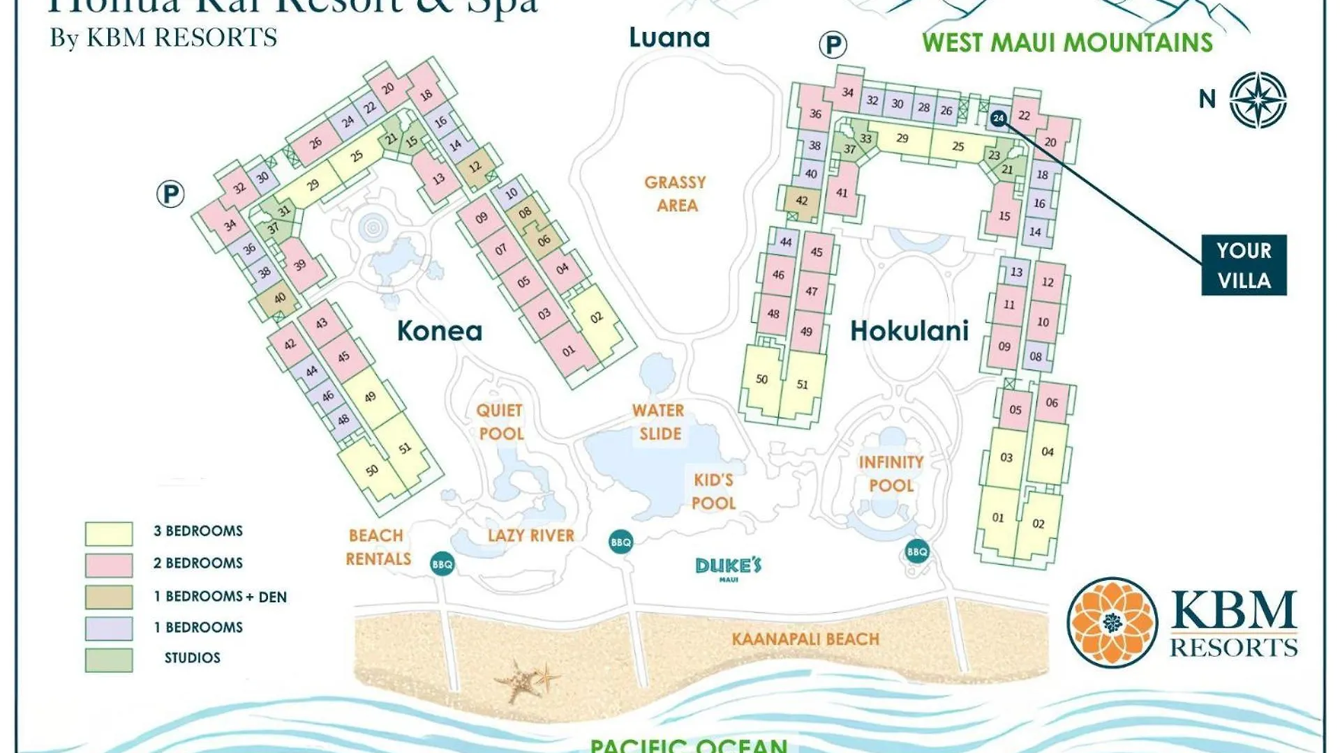 דירה Kbm Free Car Honua Kai Hokulani 2bedroom Hkh-524 Breathtaking Mountain Views *