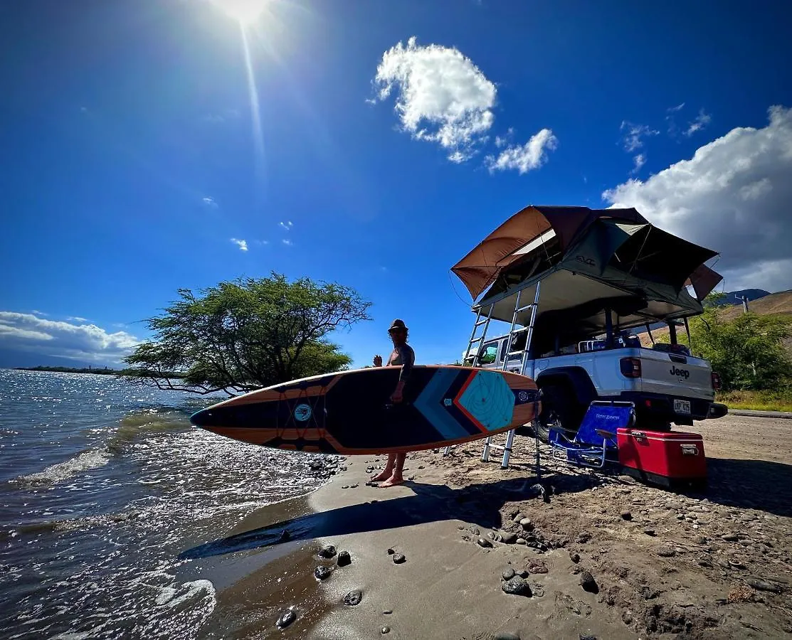 Aloha Glamp's Maui Rooftop Adventure Luxury tent *