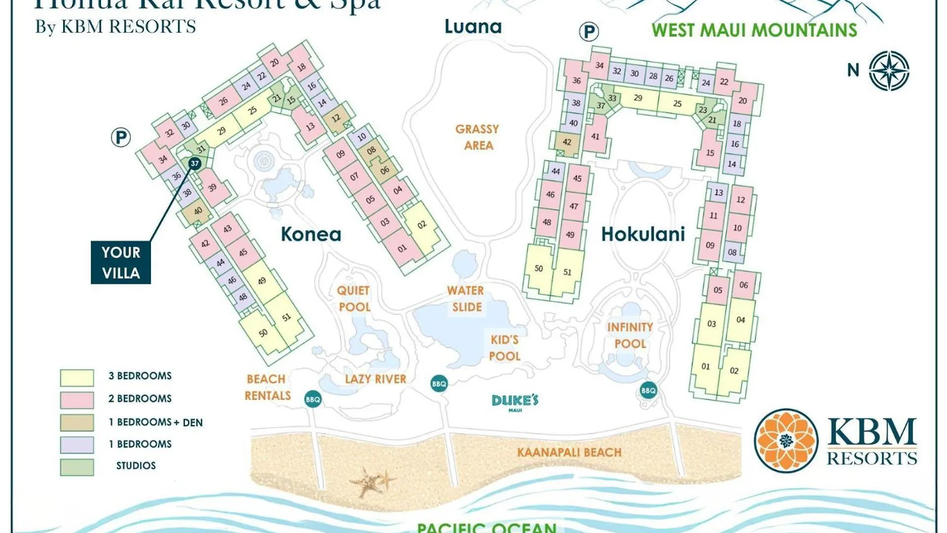 Kbm Free Car Honua Kai Hkk-537 Beachfront Apartment